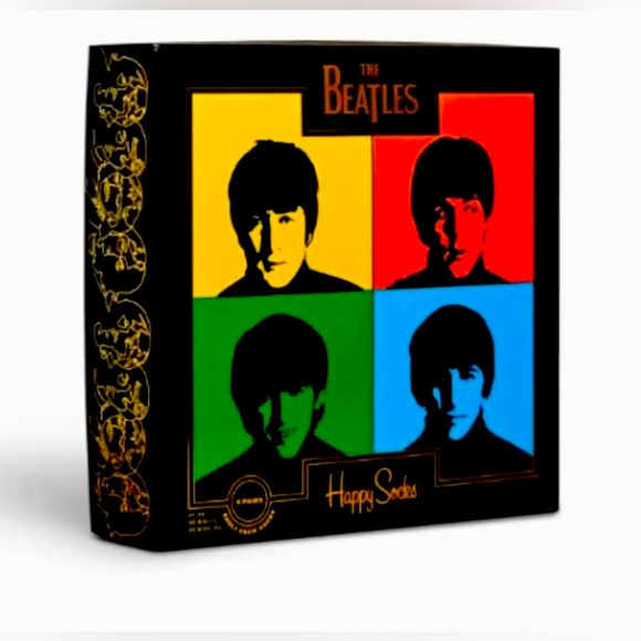 New Happy Socks THE BEATLES Gift Set M/L 4 Pack $75 - Picture 3 of 9